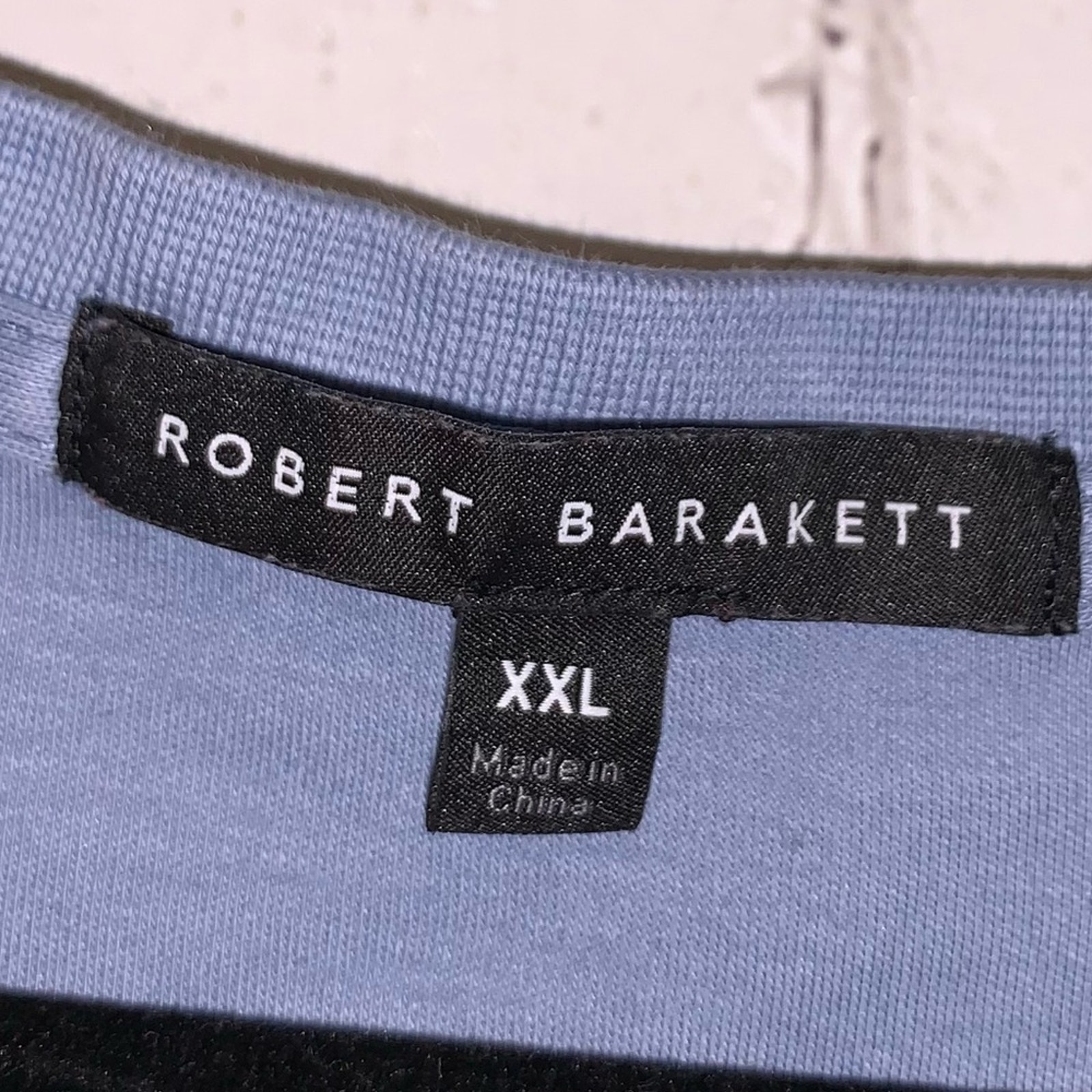 Robert Barakett V-Neck T-Shirt Xxl Blue Lagoon Pima Cotton Luxury Basic Tee — image 3 of 4